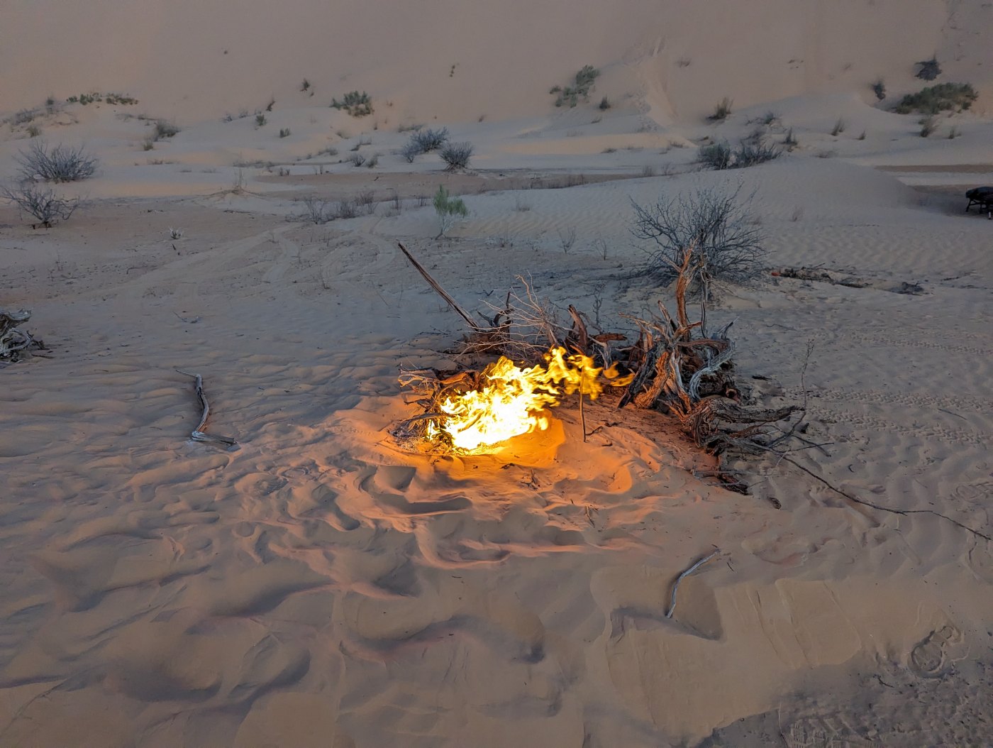 Lagerfeuer / Sternenhimmel im Camp